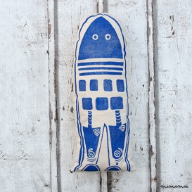 Robot Cushion  Blue Shell