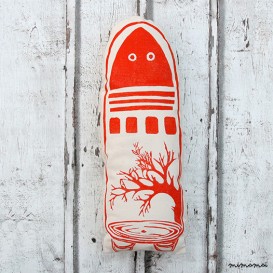 Robot Cushion  Orange