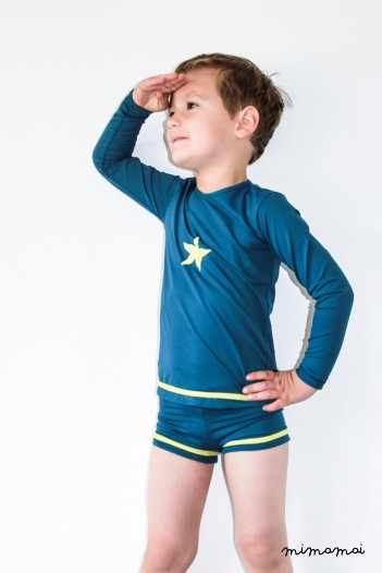 Boys Rash Vest PIRATE sea star upf50+