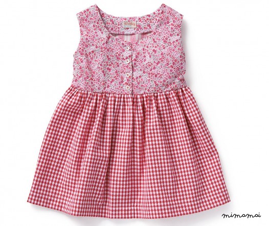 Dress MY DIRNDL check-flowers red