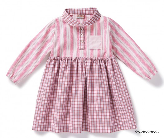 dress FRIEDA, check-stripes rose