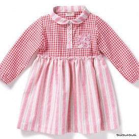 dress FRIEDA, check-stripes red