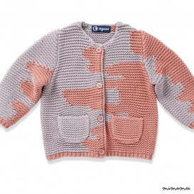 Jacket I AM A PAINTER rose/grey