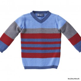 Pullover STRIPES bluered