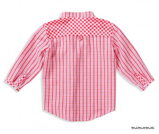 GERO traditional shirt, red costume fabric