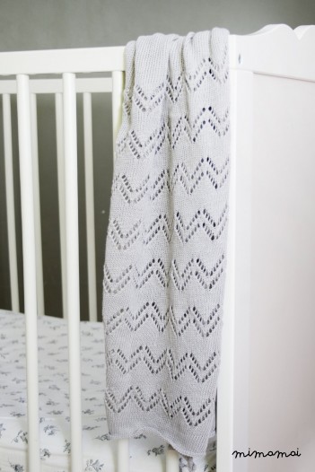 Organic Cotton Baby Blanket / Grey
