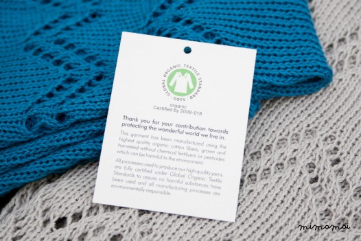 Organic Cotton Baby Blanket / Blue