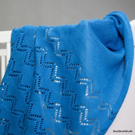 Organic Cotton Baby Blanket / Blue