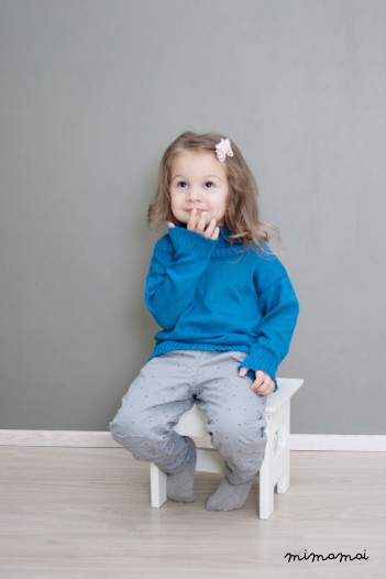 Organic Cotton Blue Baby Children Sweater
