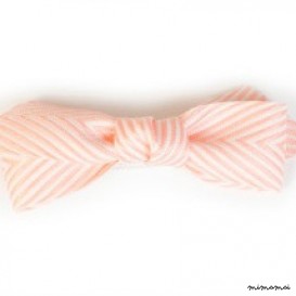 Thin Chevron Hairbow Light Pink