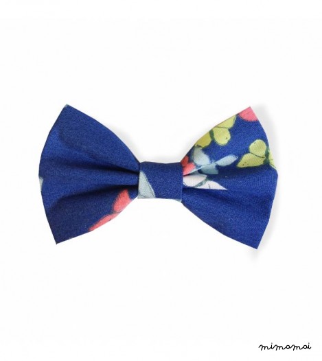 Bow Clip in Navy Butterfly