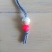 COLLANA MjMj FLUO PINK, in legno naturale dipinta a mano