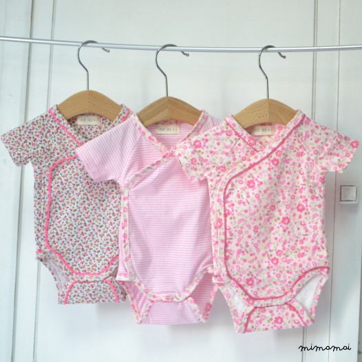 Set of 3 Pink Baby Vests