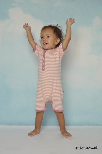 Billy Romper Pink Stripe