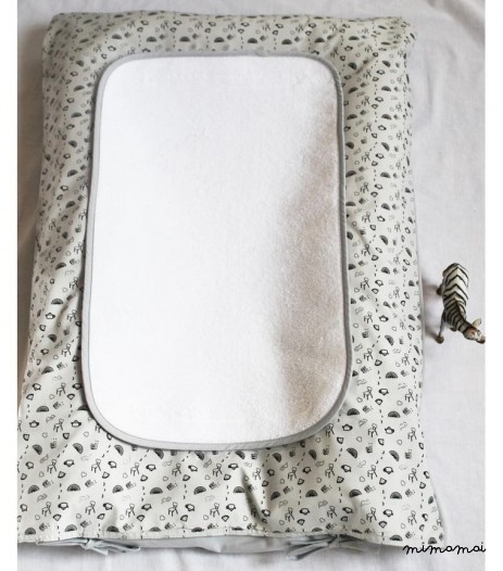 HOUSSE + MATELAS &Agrave; LANGER THERESA GRIS IMPOLI