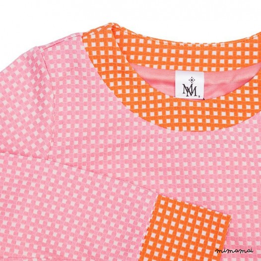 Contrast Pullover pink and orange