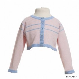 Stripey cardigan in pink