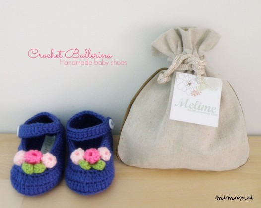Blue crochet ballerina