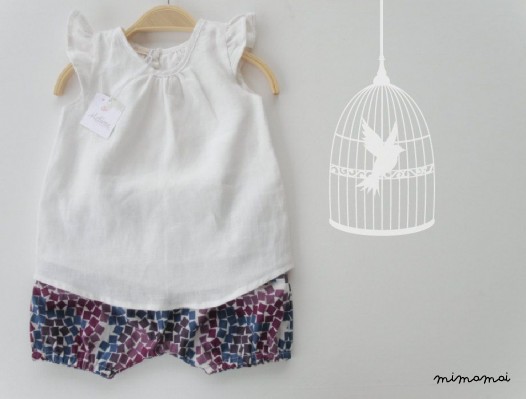 Linen Blouse and Bloomers Set