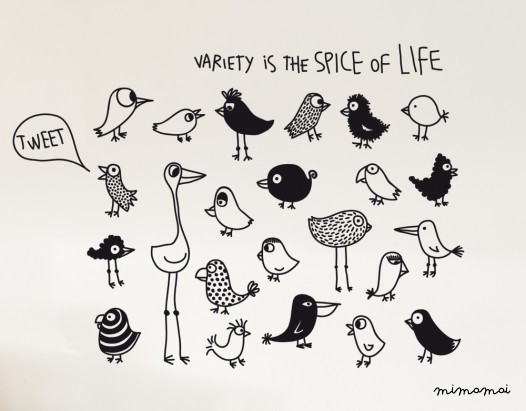 Variety is the spice of life Wall Decal
