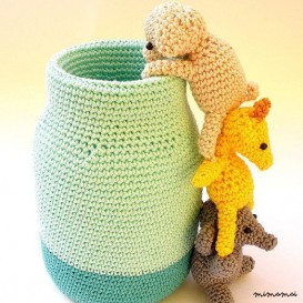 Crochet pen holder, cute desk accessory, cute desk organization
