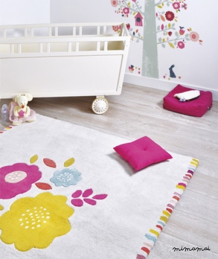 TAPIS COTON (150x150cm) - SECRET GARDEN