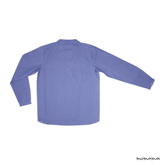Chemise col mao denim Maxence