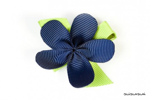 Allie Navy Flower Hair Clip