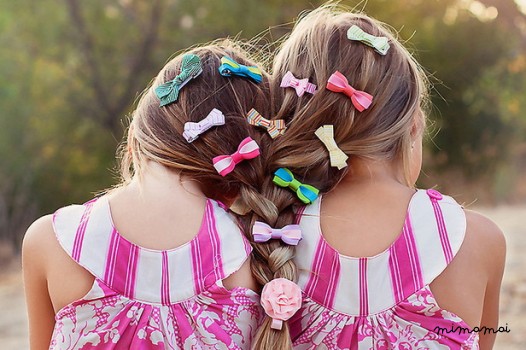 Set Of 5 Striped Small Bows