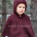 Hand-knitted Girl's Poncho, merino poncho