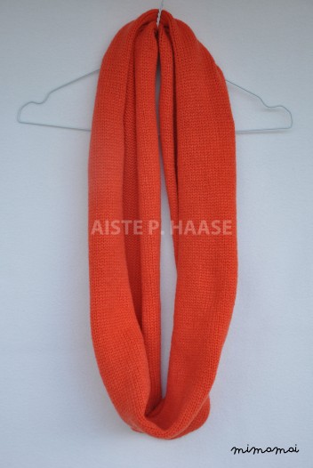 Cashmere Infinity Scarf, Bright Orange