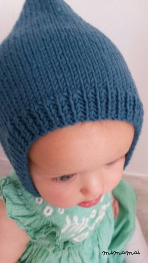baby hat, knitted pixie cap, baby winter hat, new born photo prop 0-6 months