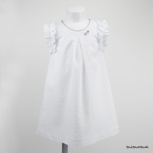 Girl's White Dress, Children's Clothing, White Dress, Kids Dress, Toddler White dress