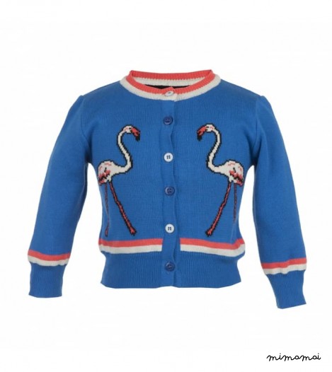 Girls Flamingo Cardigan