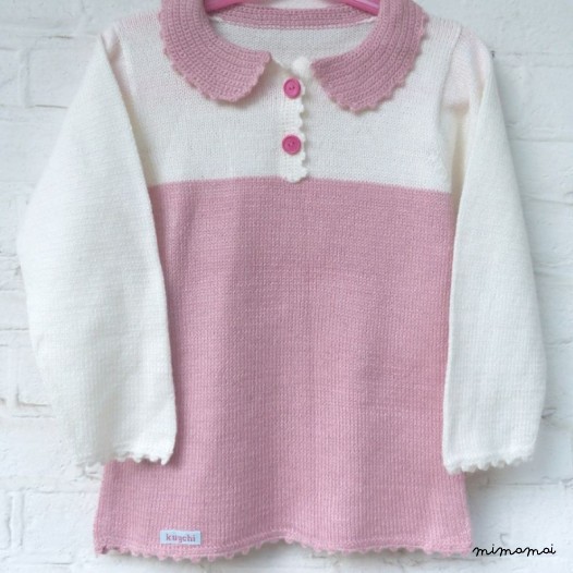 Serena Tunic &ndash; Bubble gum / white