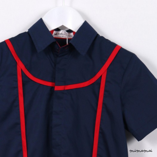 Short-sleeved Baseball Shirt navy