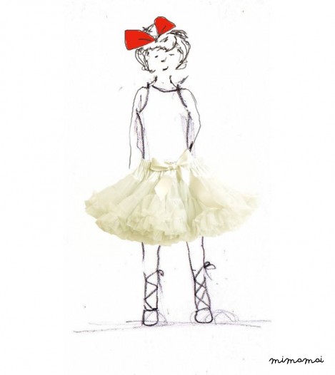 Girls Petticoat Tutu in Cream