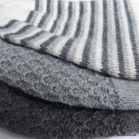 Grid- Grey Knitted Hat