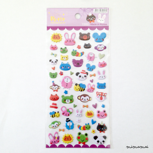 Bubble 3D Animal stickers