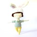 1 BUNNY handmade Doll - Wall hanging doll - KIDS decoration