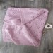 Copertina rosa cipria fatta a mano ai ferri - lana ed alpaca per un filato di lusso - idea regalo