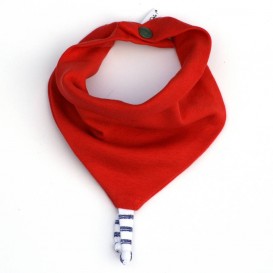 Bavoir-bandanas-jersey-coton-rouge-pompon-marin-4