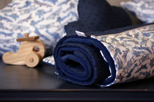 Couverture-bebe-Liberty-TomsJet-Polaire-bleu-toronto-1