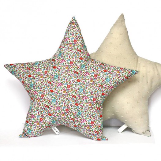 Petit-Pote-coussin-anti-chagrin-etoile-bebe-enfant-framboise-brume-Liberty-2