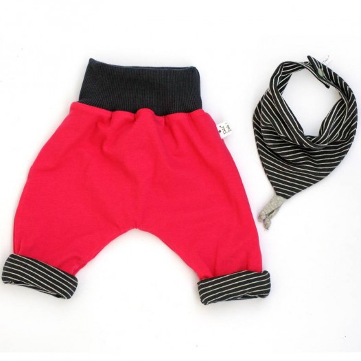 sarouel-bebe-enfant-reversible-fuchsia-marine-raye-2