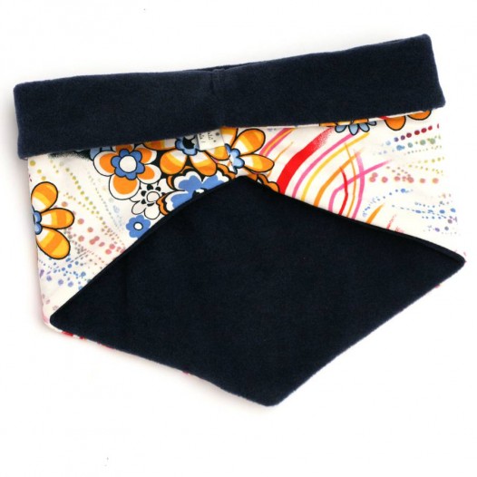 Snood-enfant-bebe-marine-fleurs-seventies-2