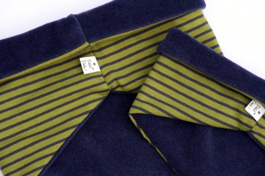 Snood-enfant-bebe-raye-indigo-kaki-2
