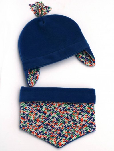 Bonnet-et-Snood-enfant-bebe-bleu-multicolore
