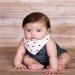 Baby Girl Bandana Bib, cuori rossi