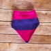 Baby Girls Bib, Bandana Bib, Baby girls cotton scarf, Pink and Purple Bib